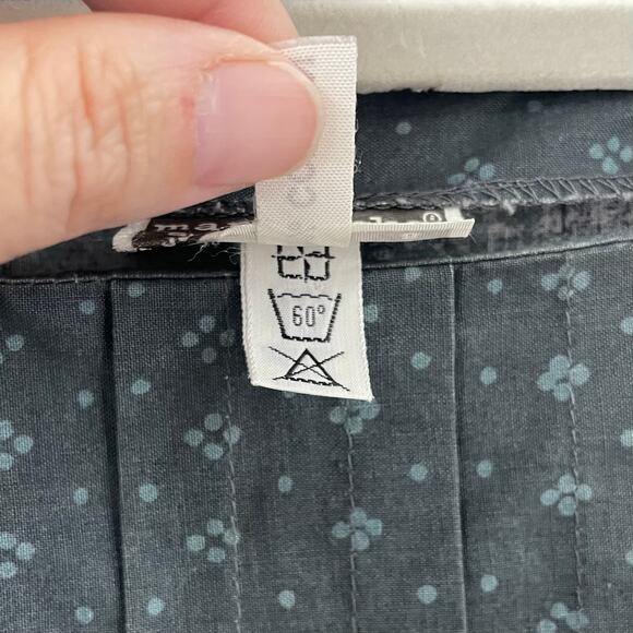 Marimekko 8 Mila Dress Muija Print Vintage 1970s Charcoal Gray Midi Scandinavian - Picture 8 of 11